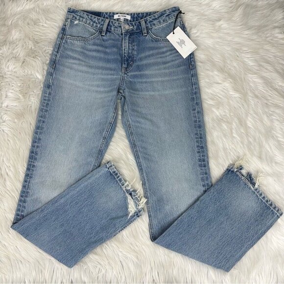 Re/Done‎ Women's NWT Opal Indigo 70s Low-Rise Skinny Boot Jeans W26-28/L31 - Picture 1 of 15